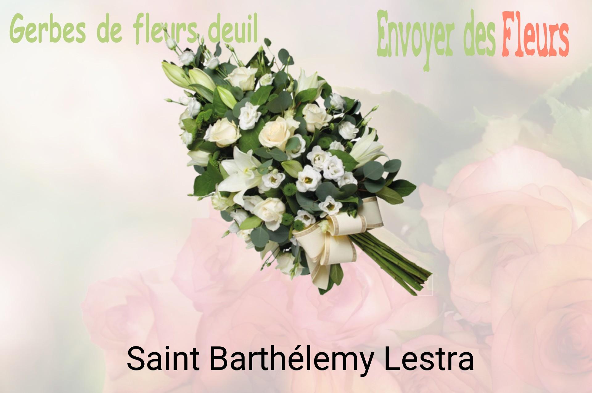 Gerbe de fleurs de deuil livrée à Saint-Barthélemy-Lestra